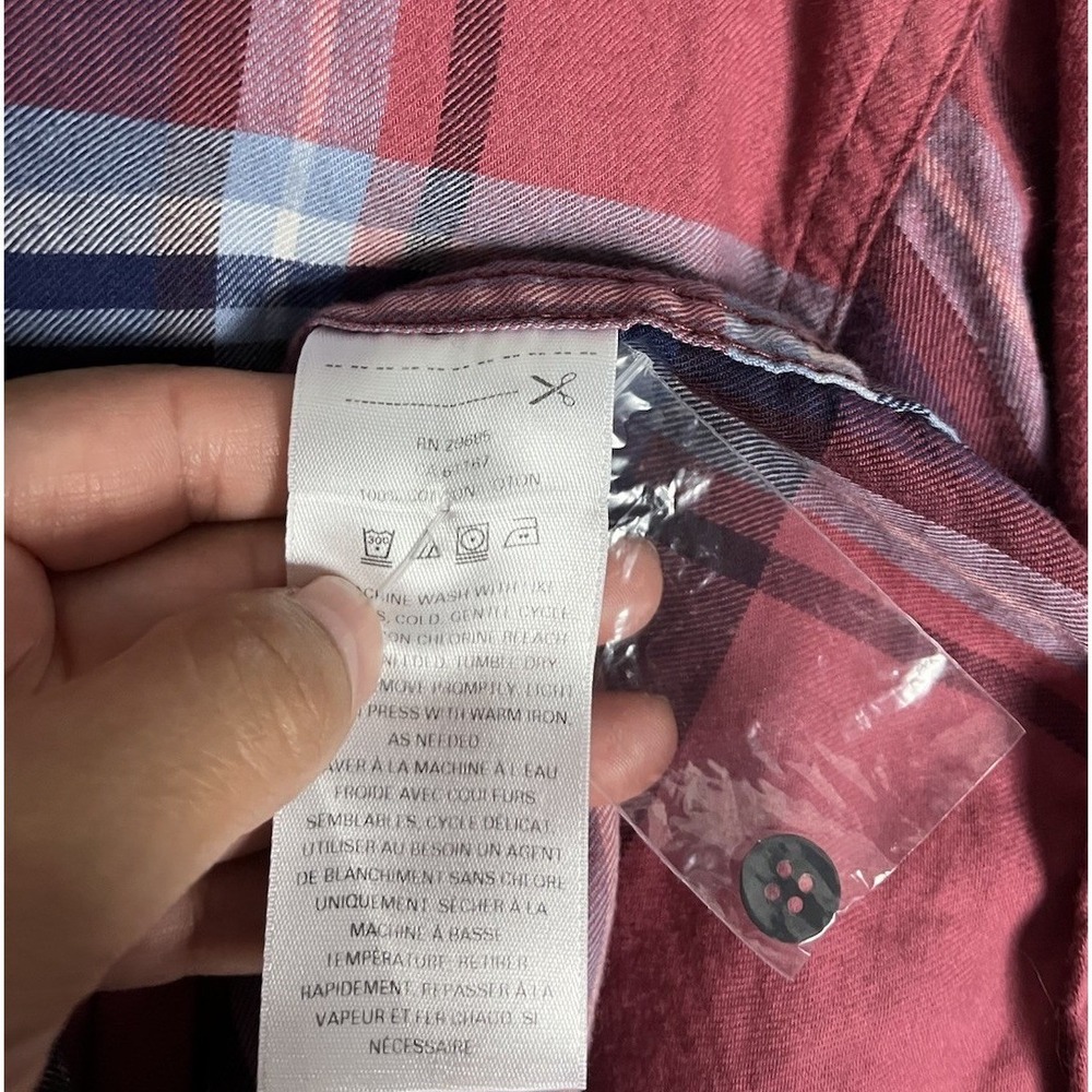 Pendleton Women's XL Pink Plaid Flannel Shirt,‎ 100% Cotton Classic Style - Picture 2 of 8